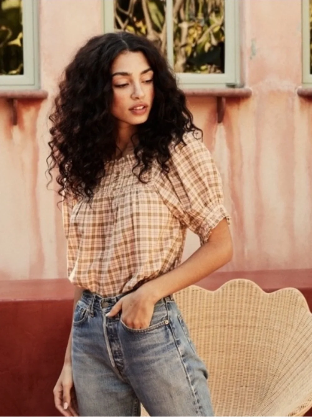 Doen XS Sahara Top in Austen Plaid